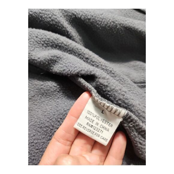 Girl's Large Gray Zip-Up Hoodie with Skull Design Allover Back Print Streetwear - Picture 5 of 8